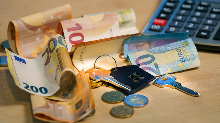 월세 계좌이체 내역(거래명세)로 증빙을 준비하는 장면 대체텍스트