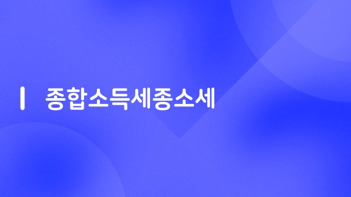 종합소득세종소세