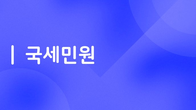 국세민원
