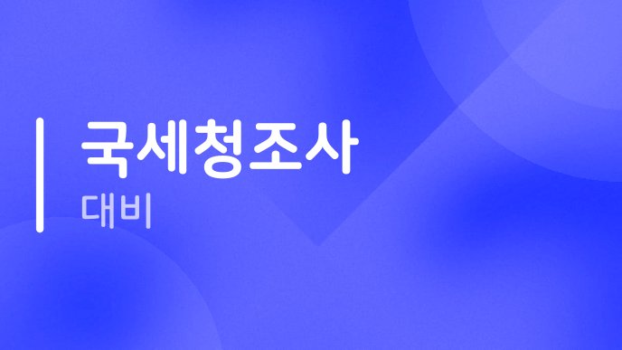 국세청조사 대비