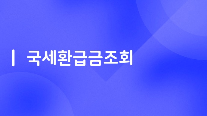 국세환급금조회