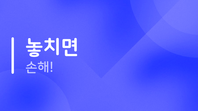 놓치면 손해!