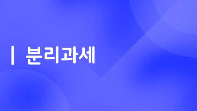 분리과세