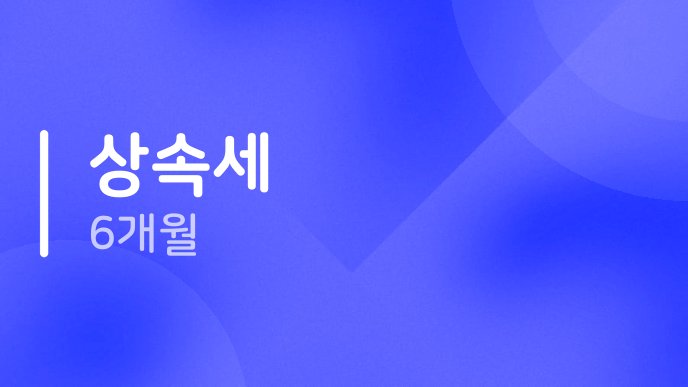 상속세 6개월