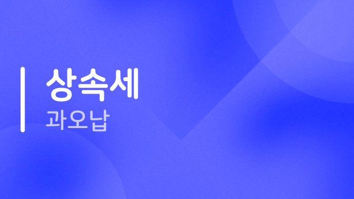상속세 과오납