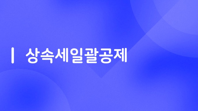 상속세일괄공제