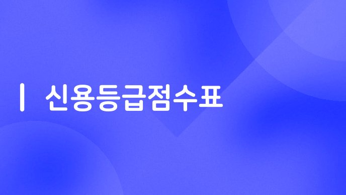 신용등급점수표
