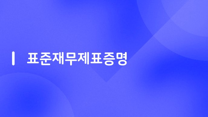 표준재무제표증명